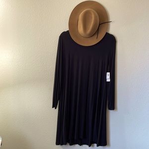 Old Navy long sleeve Black Swing Dress NWT